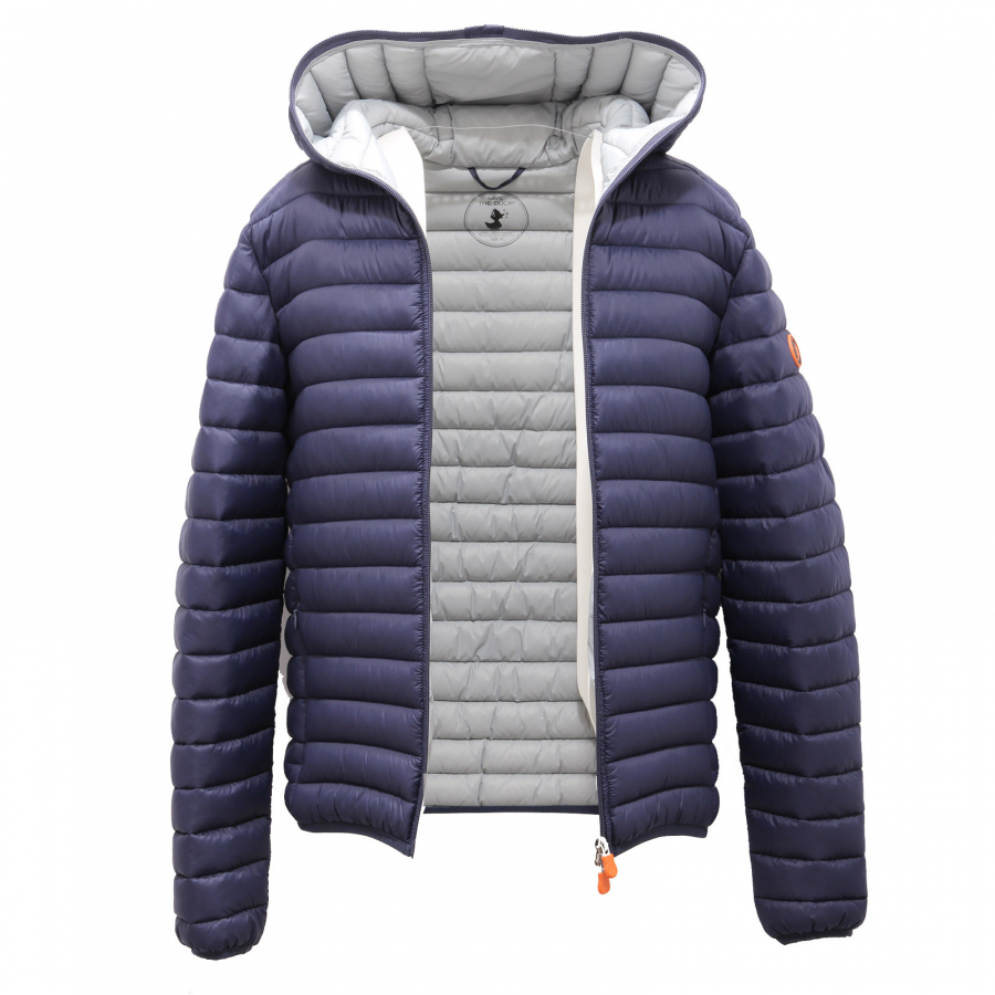 7777AG giubbotto uomo SAVE THE DUCK blue ultra light jacket men