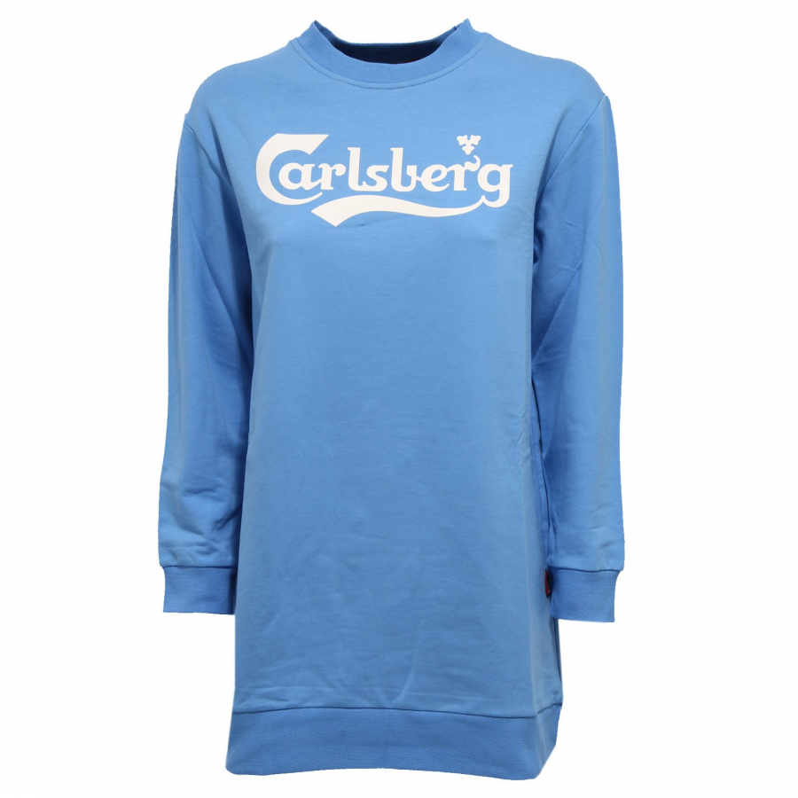 7794K abito felpa donna CARLSBERG light blue dress sweatshirt woman