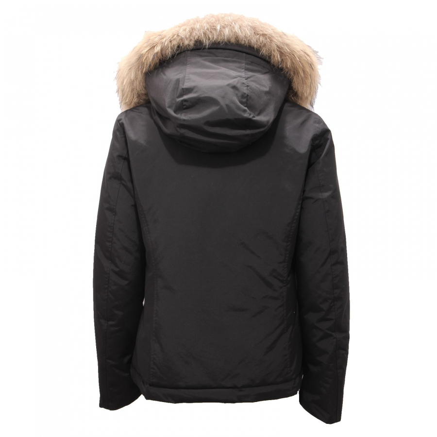 giubbotto donna WOOLRICH black down padded jacket woman