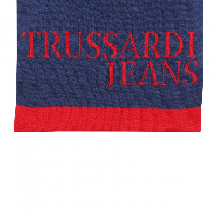 8392AQ sciarpa uomo TRUSSARDI JEANS man scarf blue red