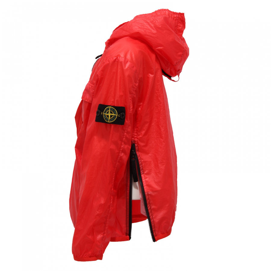 Stone island red coat on sale