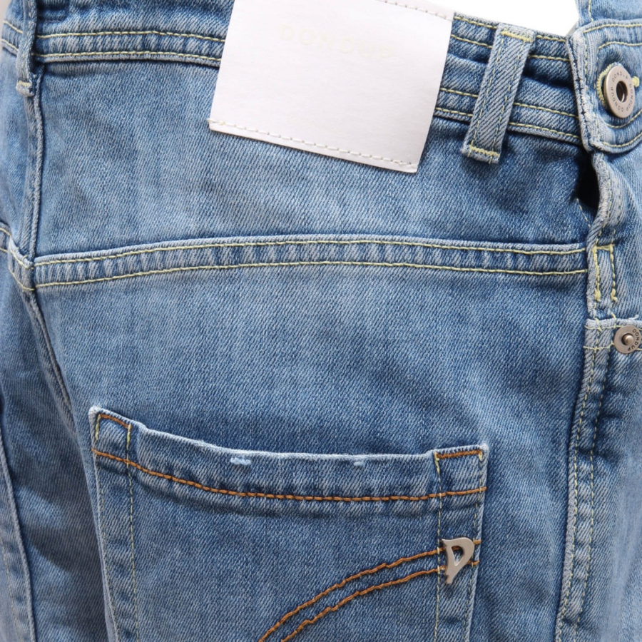 8508AH salopette jeans bimba girl DONDUP blue denim short dungaree