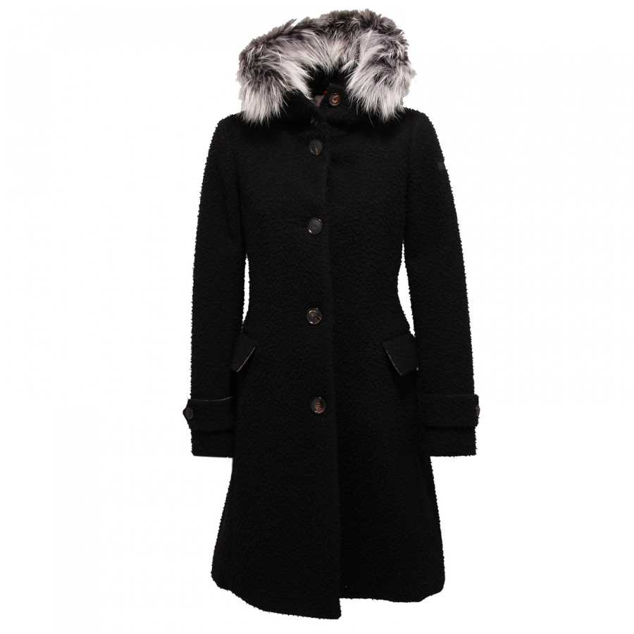 8692Y cappotto SLIM SLIM FIT donna RRD CASENTINO wool black parka woman