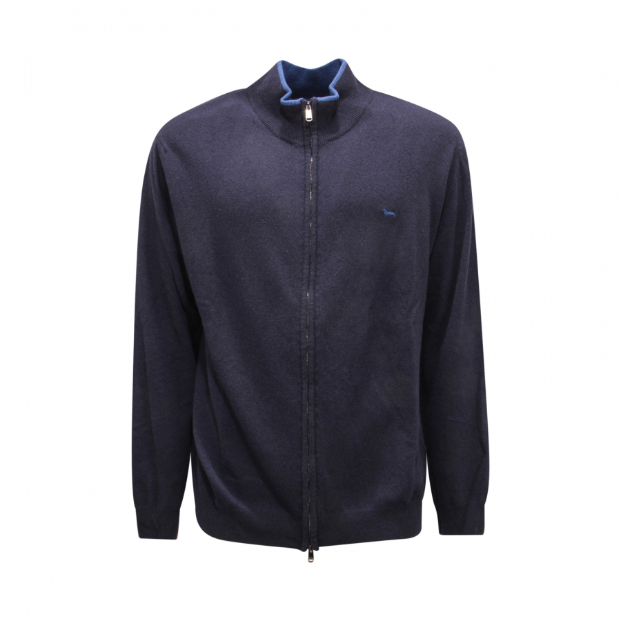 8717AP cardigan uomo HARMONT BLAINE man sweater blue