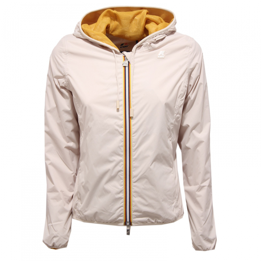 8893V giubbotto donna K-WAY LILY MESH  beige windproof jacket woman