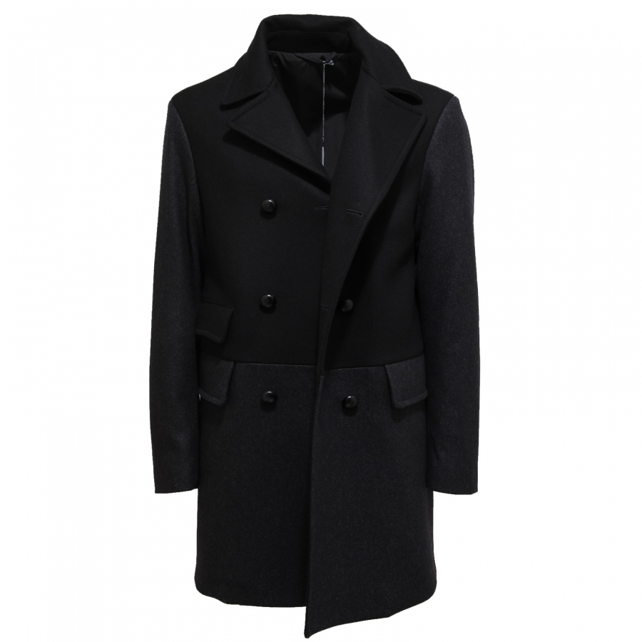 Cappotto uomo nero giardini clearance
