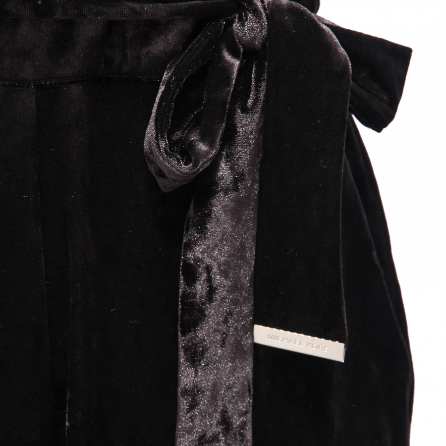 9160AF tuta donna MICHAEL KORS black velvet jumpsuit woman