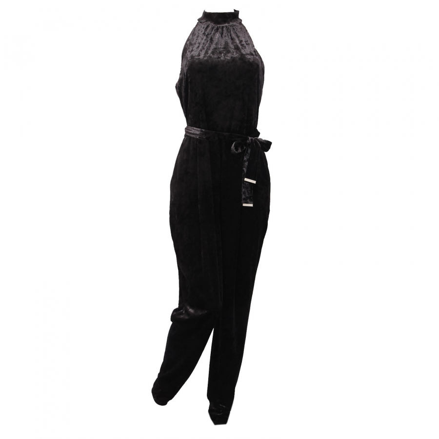 9160AF tuta donna MICHAEL KORS black velvet jumpsuit woman