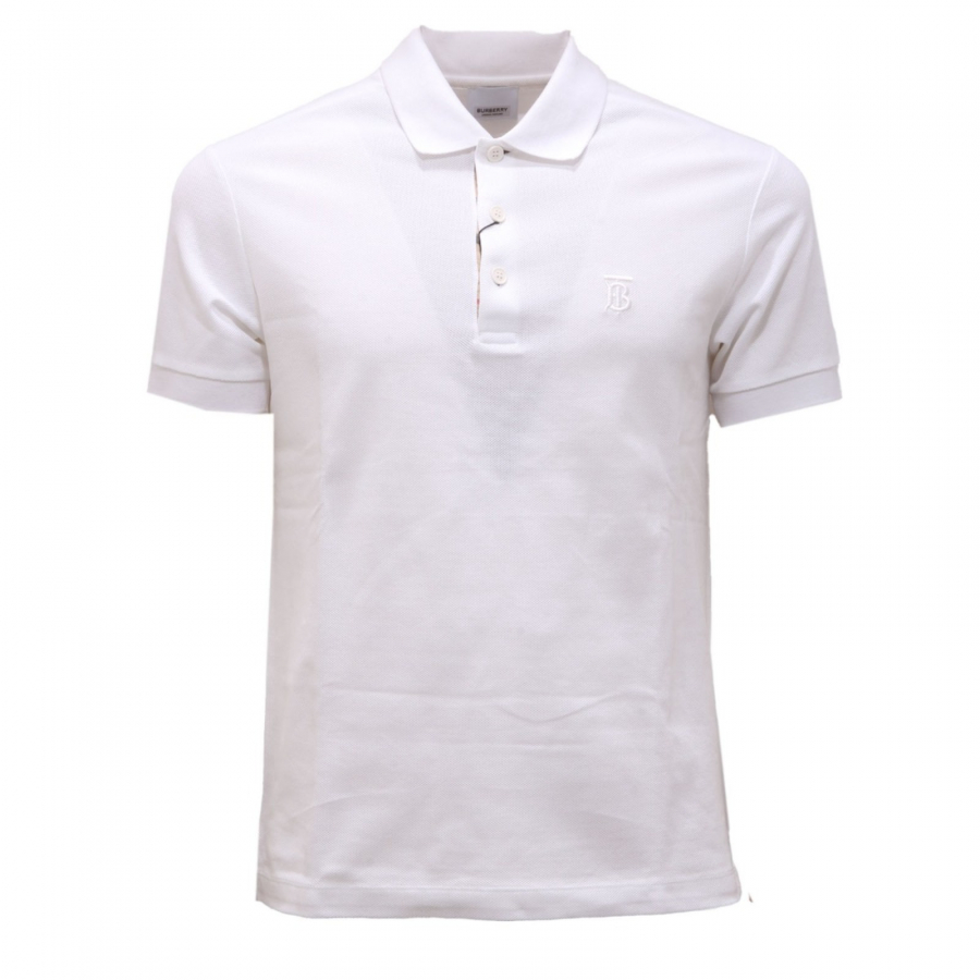 Cotton Polo Shirt in White - Men | Burberry® Official