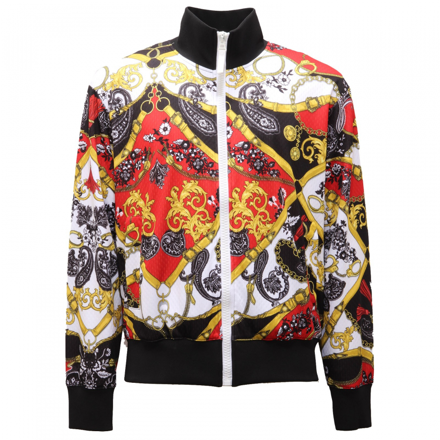 9982AF felpa giubbotto uomo VERSACE JEANS COUTURE multicolor sweater jacket man
