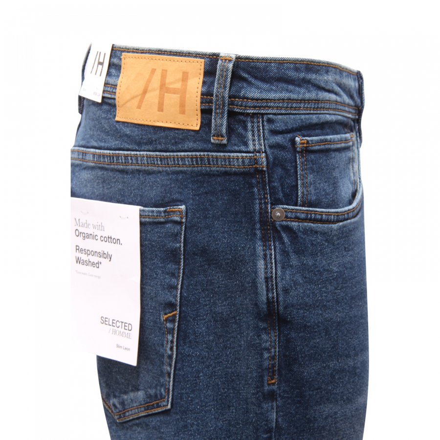 9984AS jeans uomo SELECTED HOMME man SLIM LEON denim trousers blue