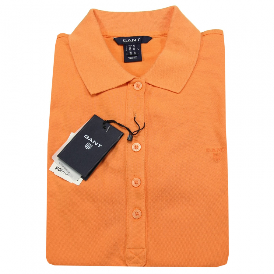 A0403 maglia donna GANT arancione polo t shirt sleeveless woman