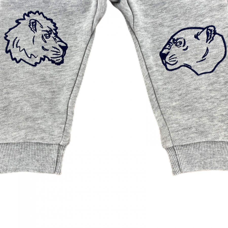 A82 pantalone tuta bimbo boy KENZO KIDS grey cotton sweatpant