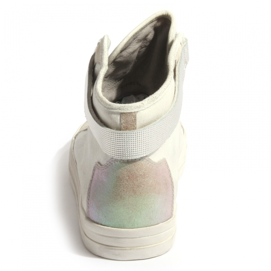 B0123 sneaker CRIME bianco/argento scarpa donna shoe woman