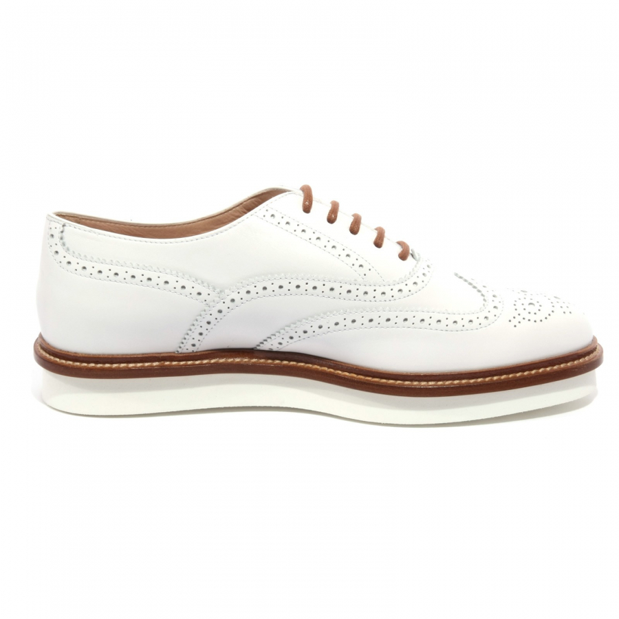 B1401 scarpa inglese donna TOD'S scarpa francesina bianca