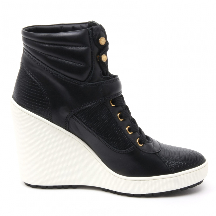 B4090 tronchetto donna HOGAN H249 scarpa stivaletto zeppa nero shoe boot woman