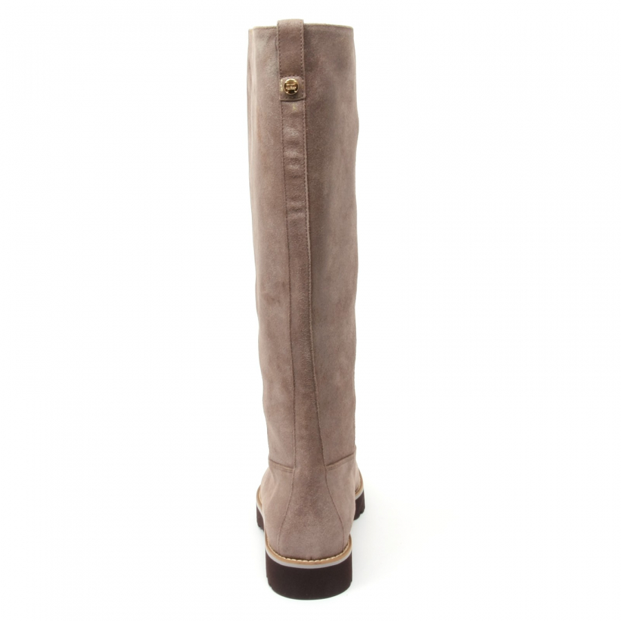 B8527 stivale alto donna HOGAN H259 ROUTE scarpa beige scuro boot shoe woman