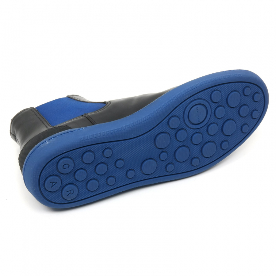 B8866 polacchino uomo CAR SHOE KUT810 scarpa bluette nero boot shoe man
