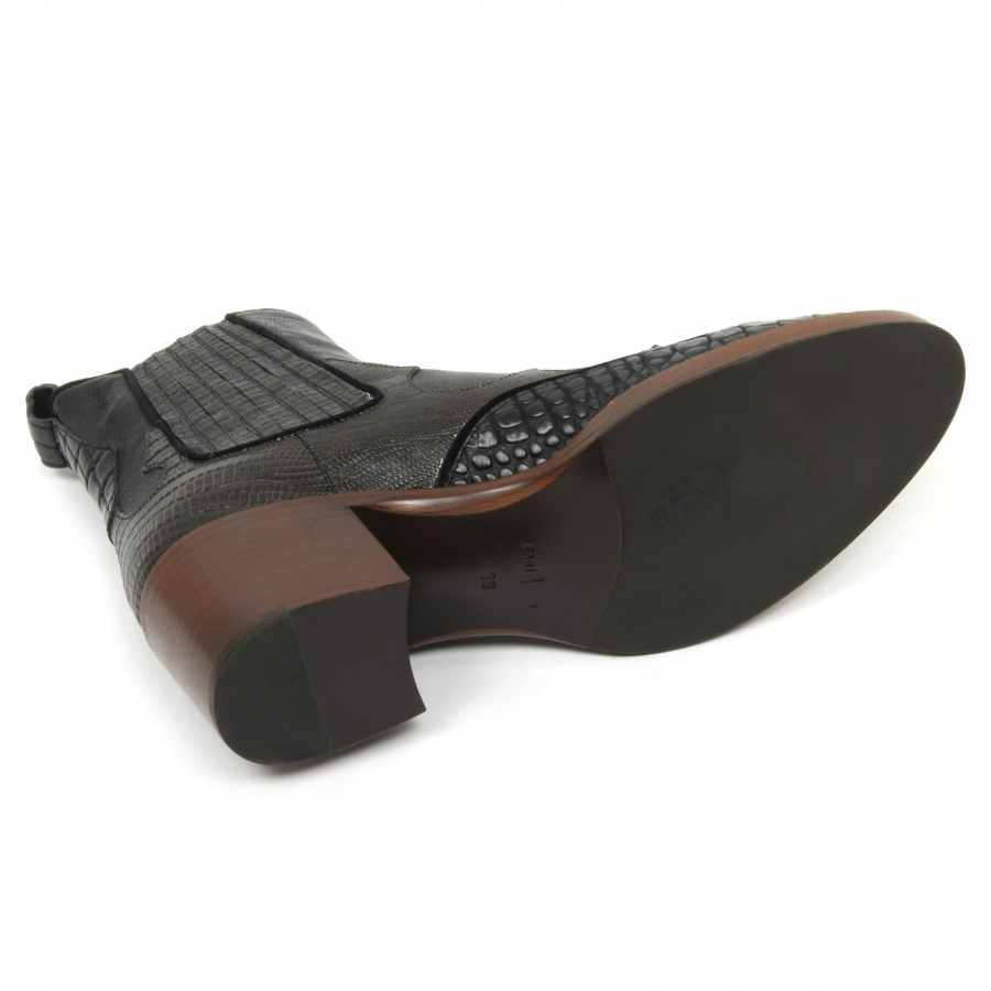B9668 tronchetto basso donna CAR SHOE scarpa stivaletto nero shoe boot woman