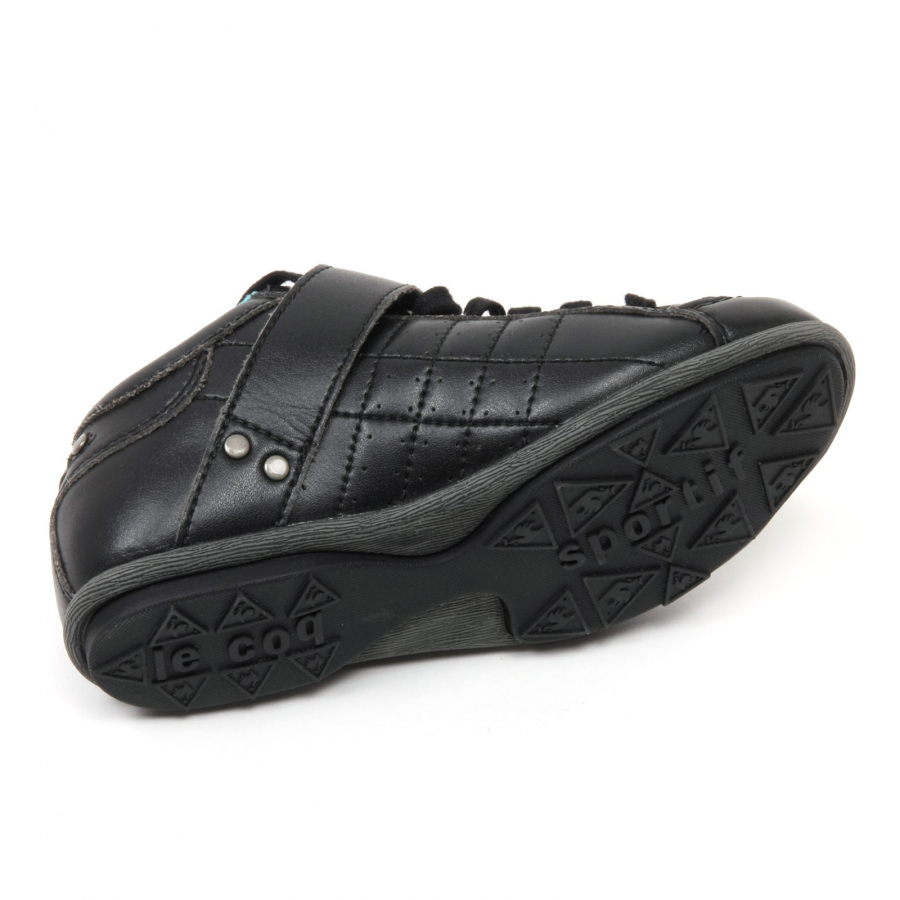 C3494 sneaker bimbo LE COQ SPORTIF SAPPORO scarpa nero shoe kid 