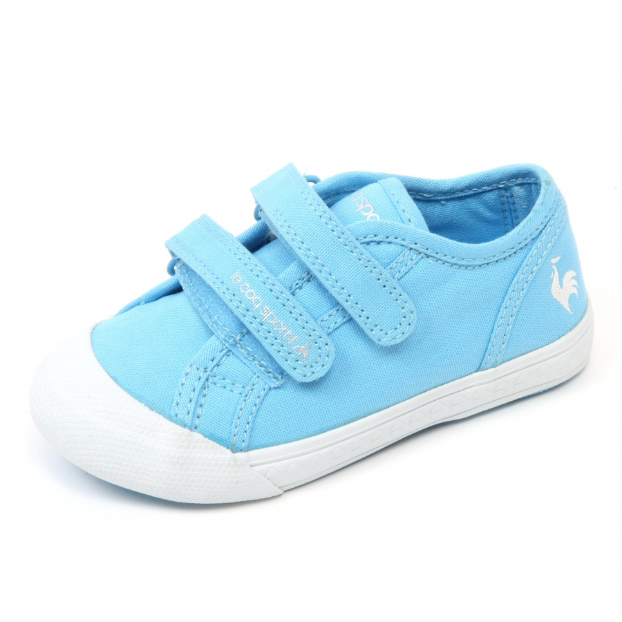 C3672 sneaker bimbo LE COQ SPORTIF SAINT MALO scarpa azzurro strappi shoe kid 