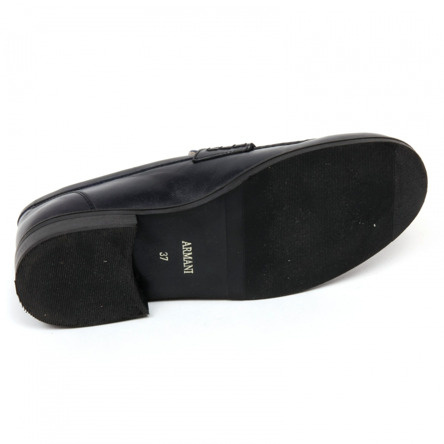 mocassino bimbo ARMANI JUNIOR scarpa blu loafer shoe kid