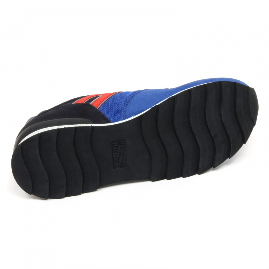 C7488 sneaker uomo HOGAN REBEL R261 scarpa blu scuro blu shoe man