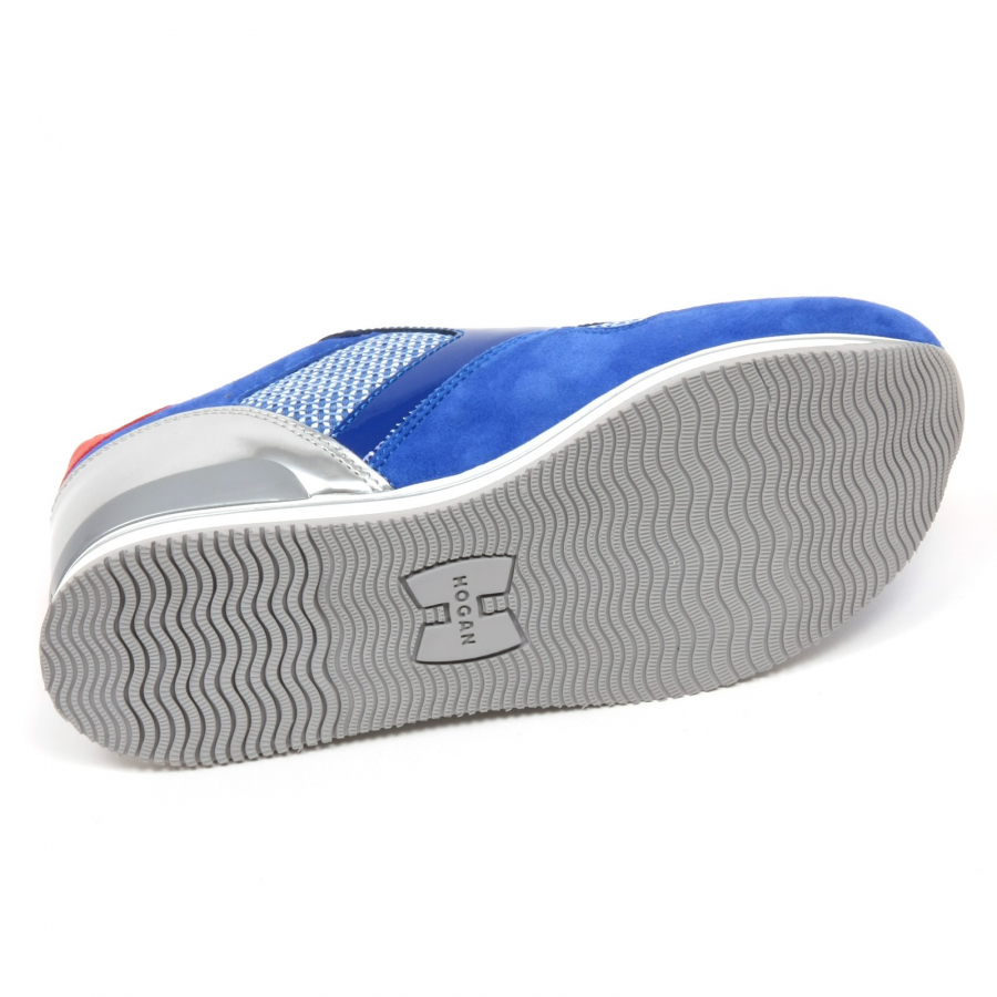 C7618 sneaker donna HOGAN H222 scarpa bluette argento shoe woman