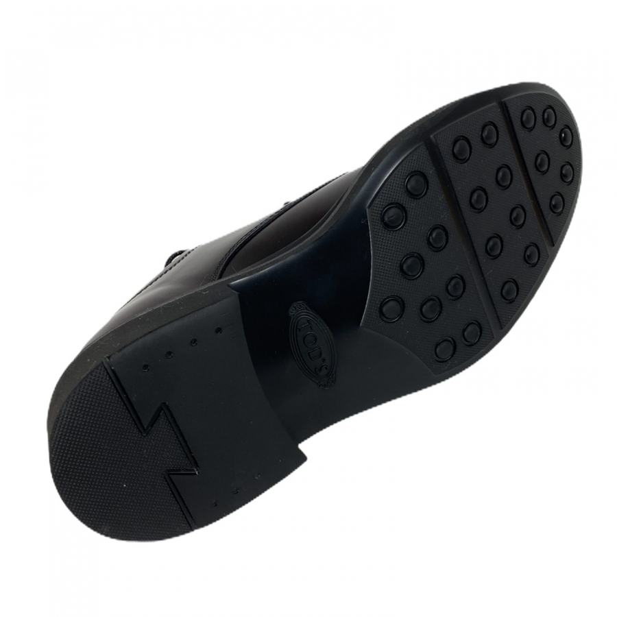 C84 scarpa classica TOD S black leather neoprene shoe man