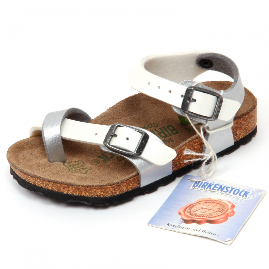 markedsføring her Gæsterne D0780 sandalo bimba BIRKENSTOCK TAORMINA avorio/grigio shoe kid narrow fit