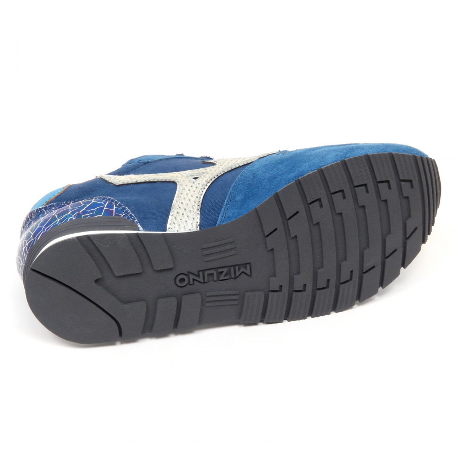 D2732 sneaker donna MIZUNO ETAMIN tissue blue silver shoe woman