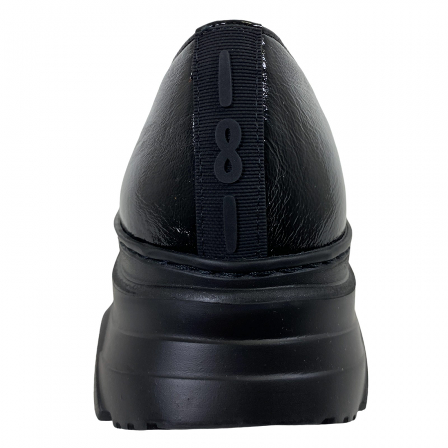 D63 mocassino alto donna UNO 8 UNO black shoes loafer women