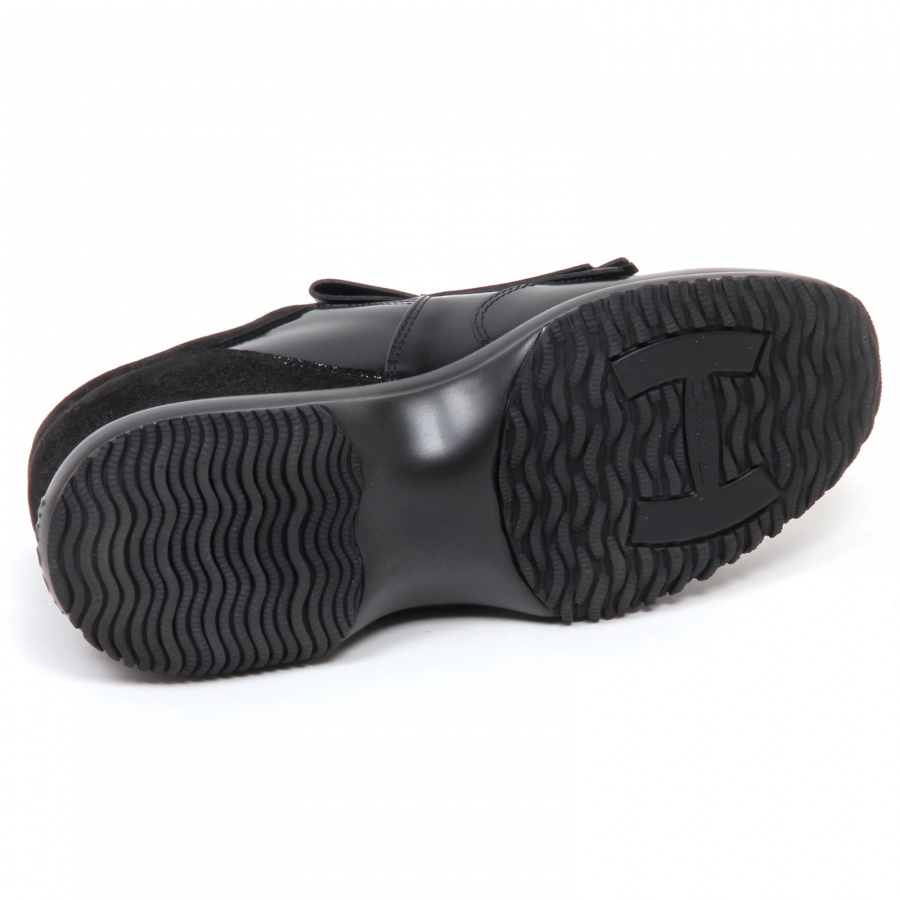 E0218 sneaker donna nero HOGAN INTERACTIVE doppia frangia shoe woman