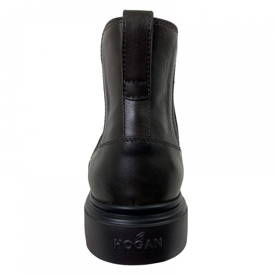 E06 beatles uomo HOGAN H393 brown chelsea boots men