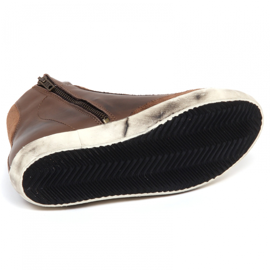 E1554 sneaker bimbo brown PHILIPPE MODEL GARCONS scarpe shoe kid boy