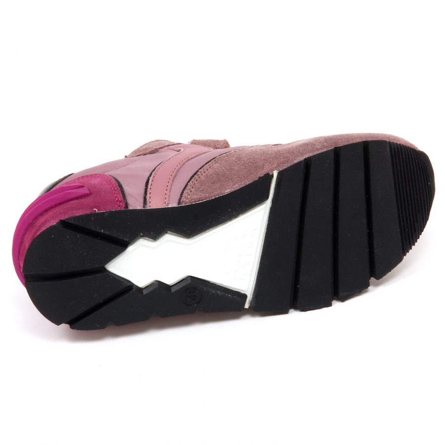 E1698 sneaker bimba rosa antico VOILE BLANCHE scarpe strappo shoe kid girl