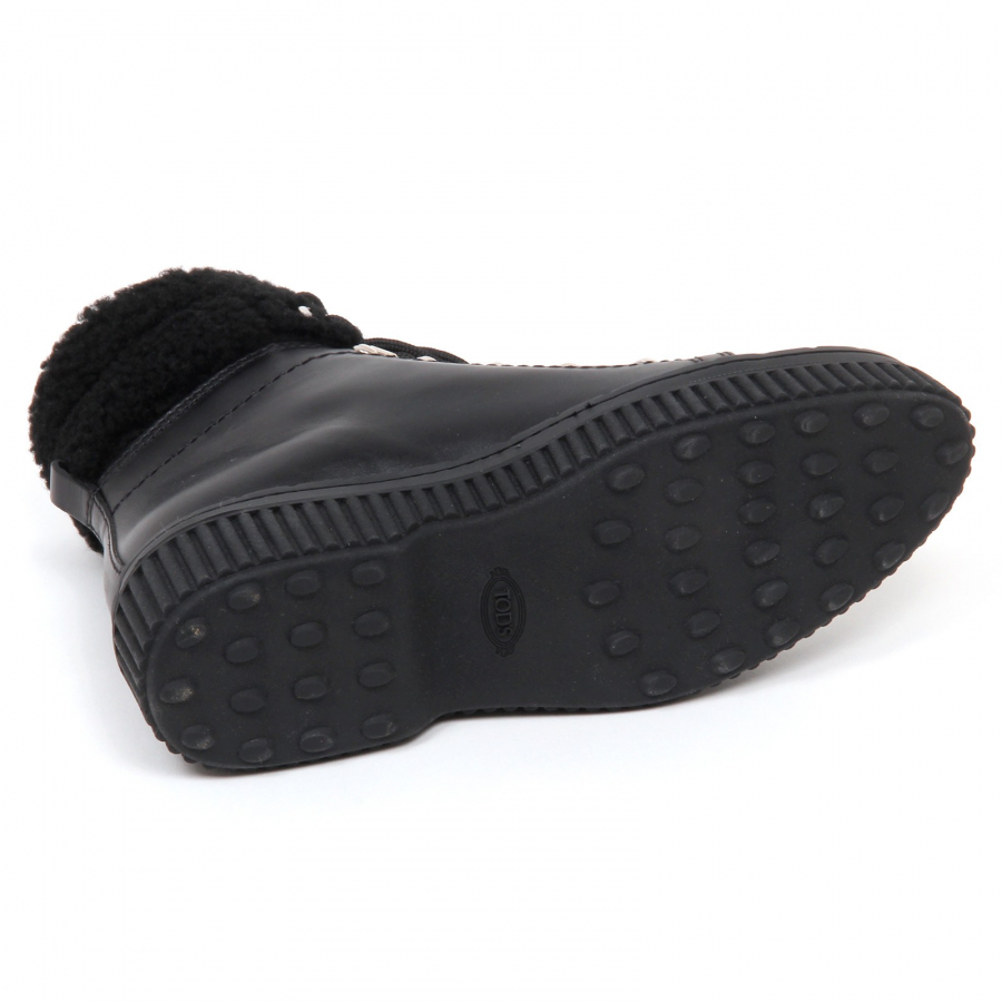 E2826 sneaker donna nero TOD S scarpe tronchetto ganci shoe woman