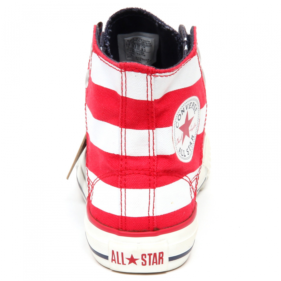 E8558 sneaker bimbo unisex CONVERSE ALL STAR blu red shoe boy girl