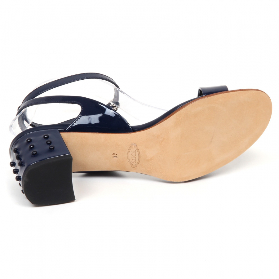 F0450 sandalo donna blue TOD’S scarpe patent shoe sandal woman 
