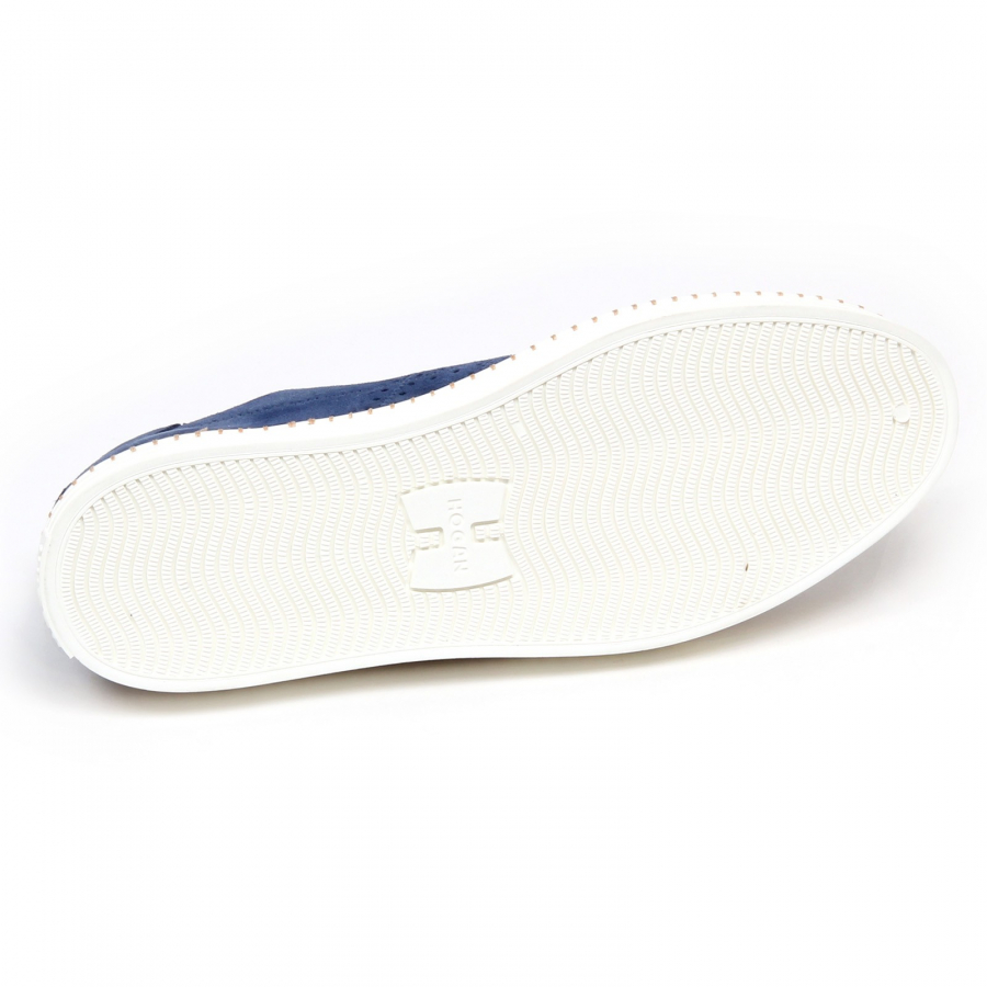 F0636 sneaker uomo light blu HOGAN R260 scarpe corda perforated shoe man