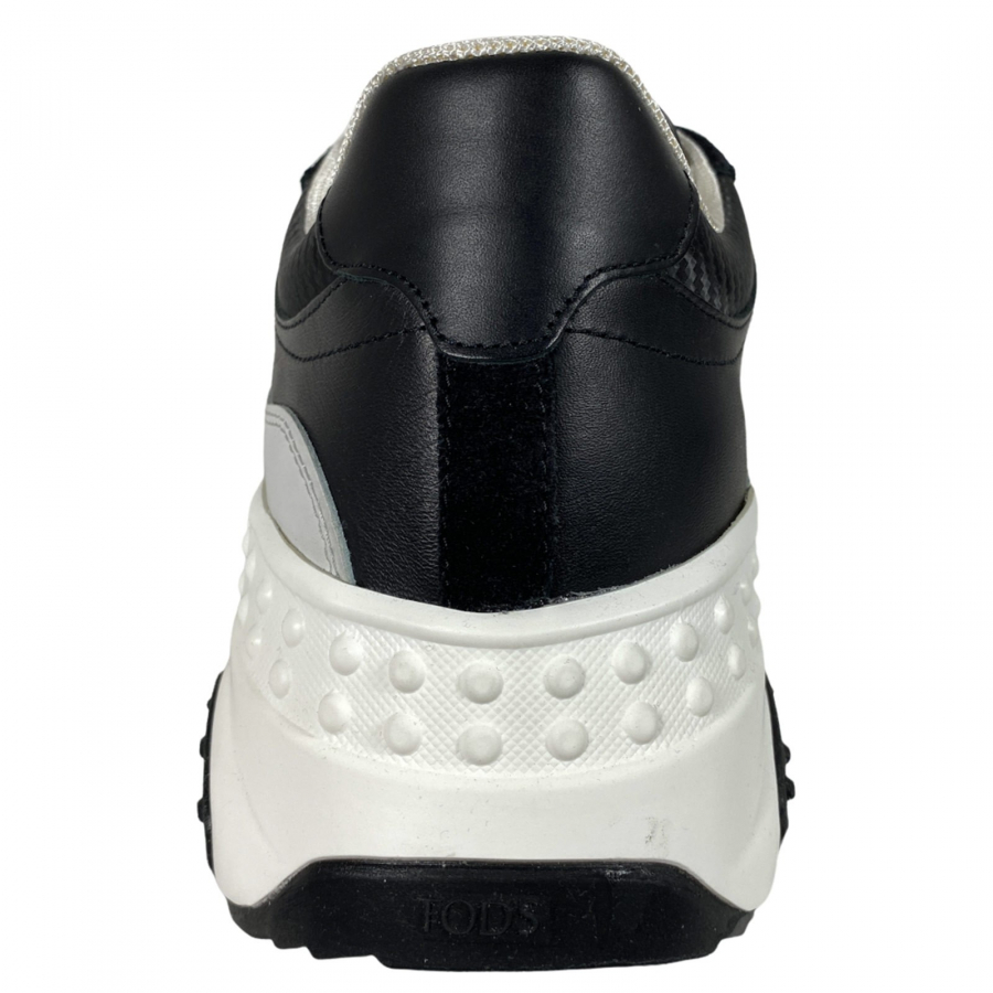 F09 sneaker uomo TOD S ACTIVE SPORTIVO black white leather shoe man