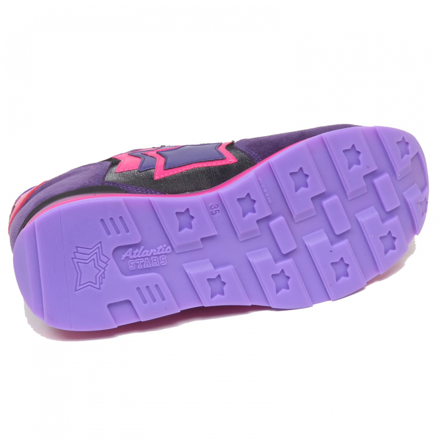 F3664 sneaker donna purple black ATLANTIC STARS VEGA scarpe shoe woman