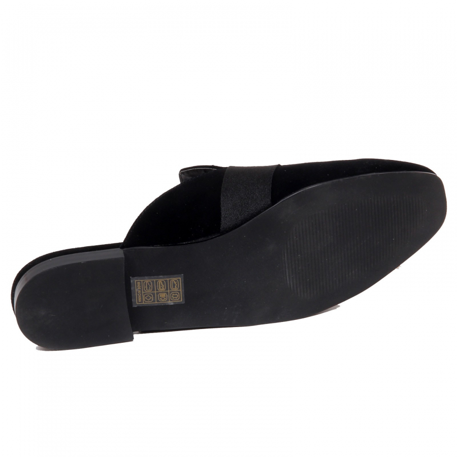 F6842 sabot donna black STEVE MADDEN KARISMA scarpe suede shoe