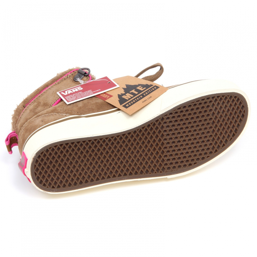 F7278 sneaker bimba girl brown VANS OFF THE WALL eco fur tissue inside shoe