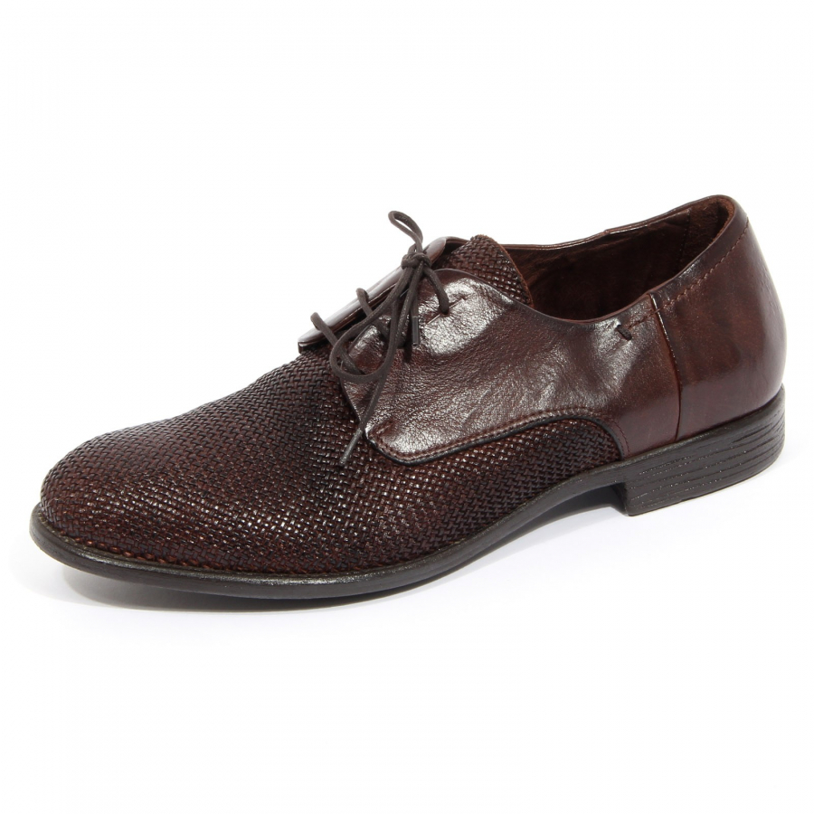 G0350 scarpa classica uomo HUNDRED 100 brown leather vintage shoes men