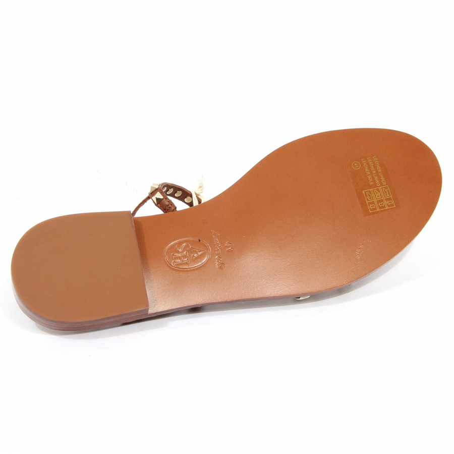 G0592 sandalo donna ASH PASHA brown leather shoe woman