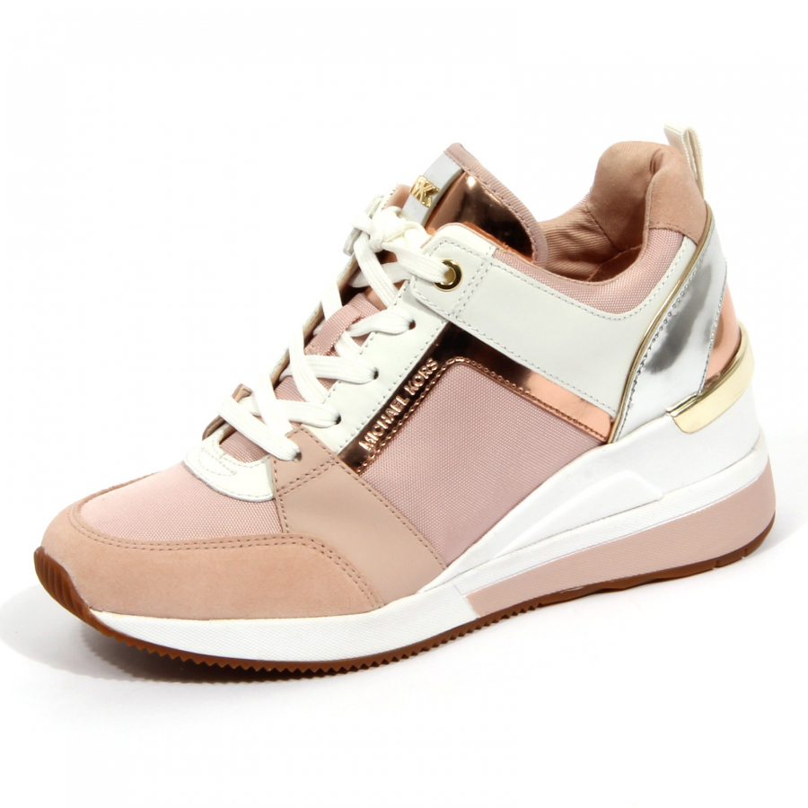 G0986 sneaker donna KORS GEORGIE pink suede/fabric shoes women