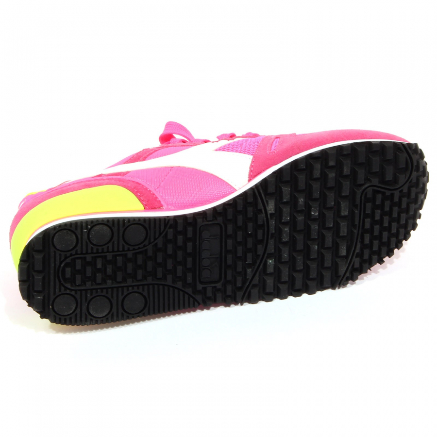 sneaker donna DIADORA TITAN fluo pink suede fabric shoes woman