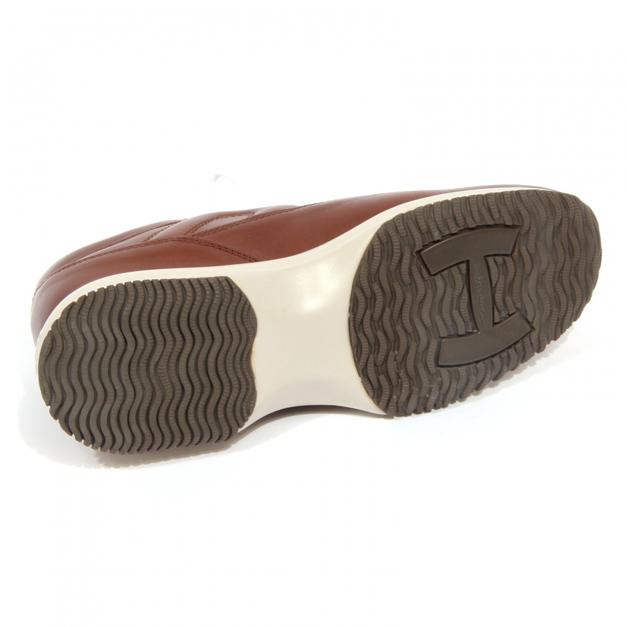 G2774 sneaker donna HOGAN INTERACTIVE brown leather shoe woman