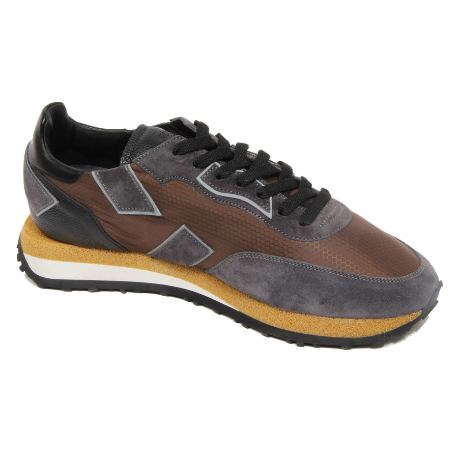 G3144 sneaker uomo GHOUD RASH grey/brown suede/fabric shoe men